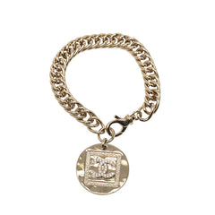 シャネル ココマーク チェーンブレスレット ゴールド メッキ ラインストーン レディース CHANEL 【中古】