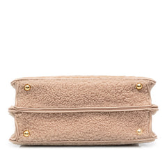 フェンディ ピーカブー アイシーユー スモール ハンドバッグ ショルダーバッグ 2WAY 8BN327 ベージュ ピンク ムートン レディース FENDI 中古