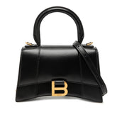 バレンシアガ アワーグラス ハンドバッグ ショルダーバッグ 2WAY 592833 ブラック レザー レディース BALENCIAGA 【中古】