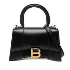 バレンシアガ アワーグラス ハンドバッグ ショルダーバッグ 2WAY 592833 ブラック レザー レディース BALENCIAGA 【中古】