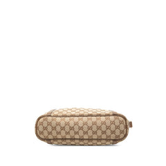 グッチ GGキャンバス トートバッグ 388929 ベージュ ブラウン キャンバス レザー レディース GUCCI 【中古】