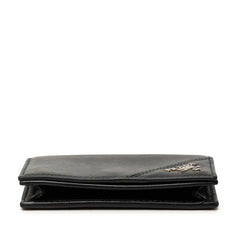プラダ ロゴ カードケース 名刺入れ ブラック サフィアーノレザー レディース PRADA 中古