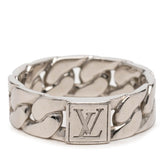 ルイ ヴィトン モザイク チェーン リング 指輪 #L M1533L シルバー メタル メンズ LOUIS VUITTON 【中古】
