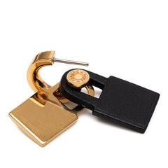 エルメス オーケリー フープピアス ゴールド ブラック メッキ スイフト レディース HERMES 【中古】