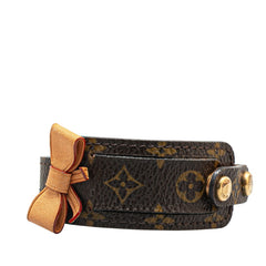 ルイ ヴィトン モノグラム ブラスレ ポルトアドレス ブレスレット M92577 ブラウン PVC レザー レディース LOUIS VUITTON 【中古】