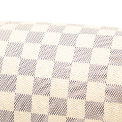 ルイ ヴィトン ダミエ アズール スピーディ25 ハンドバッグ ミニボストンバッグ N41371 ホワイト PVC レザー レディース LOUIS VUITTON 【中古】