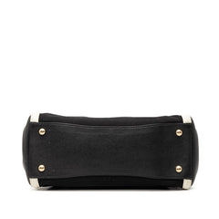 プラダ ショルダー トート ハンドバッグ 2WAY BN2595 ブラック ホワイト キャンバス サフィアーノレザー レディース PRADA 【中古】