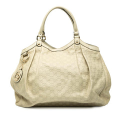 グッチ グッチシマ スーキー ハンドバッグ 211943 アイボリー レザー レディース GUCCI 【中古】