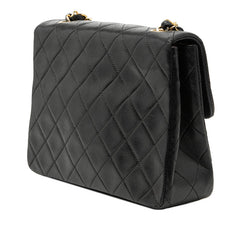 シャネル ミニマトラッセ ココマーク チェーンショルダーバック ブラック ゴールド金具 ラムスキン レディース CHANEL 【中古】