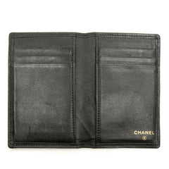 シャネル ビコローレ カードケース ブラック レザー レディース CHANEL 【中古】