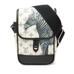 ルイ ヴィトン モノグラム サバンナ メッセンジャーBB チャップマン ブラザーズ ショルダーバッグ M54247 ホワイト ネイビー PVC レザー メンズ LOUIS VUITTON 【中古】