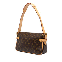 ルイ ヴィトン モノグラム ハドソンPM ショルダーバッグ ハンドバッグ M40027 ブラウン PVC レザー レディース LOUIS VUITTON 中古