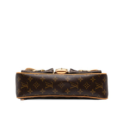 ルイ ヴィトン モノグラム ハドソンPM ショルダーバッグ ハンドバッグ M40027 ブラウン PVC レザー レディース LOUIS VUITTON 中古