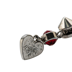 グッチ ハート モチーフ ペンダントネックレス 325871 シルバー レッド SV925 シルバー カラーストーン レディース GUCCI 【中古】