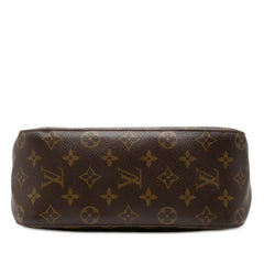 ルイ ヴィトン モノグラム ルーピングMM ワンショルダーバッグ M51146 ブラウン PVC レザー レディース LOUIS VUITTON 【中古】