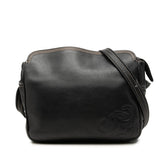 ロエベ アナグラム 斜め掛け ショルダーバッグ ブラック レザー レディース LOEWE 中古