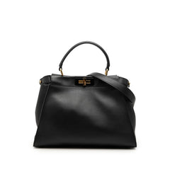 フェンディ ピーカブー セレリア ミディアム ハンドバッグ ショルダーバッグ 2WAY 8BN290 ブラック レザー レディース FENDI 【中古】
