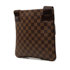 ルイ ヴィトン ダミエ ポシェット メルヴィール ショルダーバッグ N51127 ブラウン PVC レザー レディース LOUIS VUITTON 【中古】