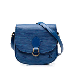 ルイ ヴィトン エピ ミニサンクルー 斜め掛け ショルダーバッグ M52215 トレドブルー レザー レディース LOUIS VUITTON 中古