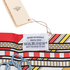 エルメス ツイリー Brides et Gris Gris 馬勒とチャーム スカーフ ホワイト マルチカラー シルク レディース HERMES 【中古】
