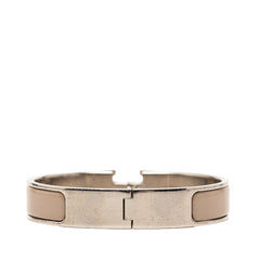 エルメス クリックH PM ブレスレット シルバー グレー メタル エナメル レディース HERMES 【中古】
