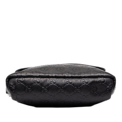 グッチ グッチシマ 斜め掛け ショルダーバッグ 223666 ブラック レザー レディース GUCCI 中古