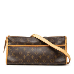 ルイ ヴィトン モノグラム ポパンクール ロン 斜め掛け ショルダーバッグ M40008 ブラウン PVC レザー レディース LOUIS VUITTON 【中古】