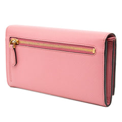 プラダ 長財布 ピンク マルチカラー サフィアーノレザー レディース PRADA 【中古】