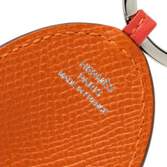 エルメス プルプ キーホルダー チャーム K刻印 オレンジ レッド系 ヴォーエプソン アニョーミロ レディース HERMES 中古