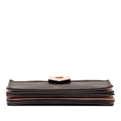 ルイ ヴィトン ポルトカルト カードケース M69761 ローズバレリーヌ ピンク ブラウン PVC レザー レディース LOUIS VUITTON 中古