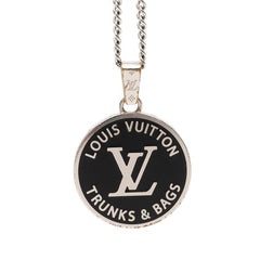 ルイ ヴィトン コリエ LV アワード チェーン ペンダント ネックレス M00911 ブラック シルバー メタル レディース LOUIS VUITTON 【中古】