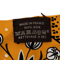 エルメス ツイリー LES LEOPARDS レオパード スカーフ オレンジ ブラック ホワイト シルク レディース HERMES 【中古】