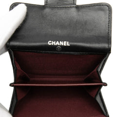シャネル マトラッセ ココマーク コインケース 小銭入れ ブラック ラムスキン レディース CHANEL 【中古】