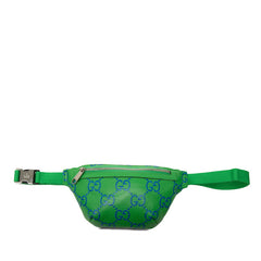 グッチ GGエンボス ウエストバッグ ボディバッグ 658582 グリーン ブルー レザー レディース GUCCI 【中古】