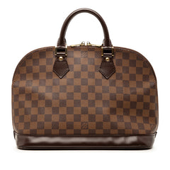 ルイ ヴィトン ダミエ アルマPM ハンドバッグ N53151 ブラウン PVC レザー レディース LOUIS VUITTON 【中古】