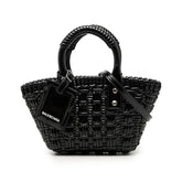 バレンシアガ ビストロXXS ハンドバッグ ショルダーバッグ 2WAY 678028 ブラック エナメル レディース BALENCIAGA 【中古】