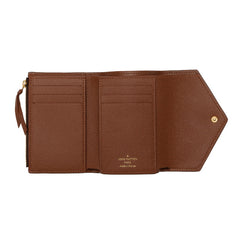 ルイ ヴィトン モノグラム ポルトフォイユ ヴィクトリーヌ 三つ折り財布 M62472 ブラウン PVC レザー レディース LOUIS VUITTON 中古
