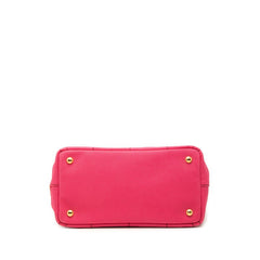 プラダ 三角ロゴプレート カナパ ミニ ハンドバッグ ショルダーバッグ 2WAY 1BG439 ピンク キャンバス レディース PRADA 【中古】