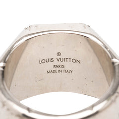 ルイ ヴィトン モノグラム シグネットリング リング 指輪 #L M62488 シルバー メタル メンズ LOUIS VUITTON 【中古】
