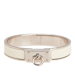 エルメス クリック アノー バングル シルバー ホワイト メタル レディース HERMES 【中古】