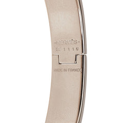 エルメス クリック アノー バングル シルバー ホワイト メタル レディース HERMES 【中古】