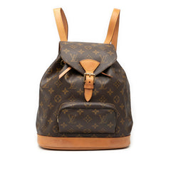 ルイ ヴィトン モノグラム モンスリMM リュック バックパック M51136 ブラウン PVC レザー レディース LOUIS VUITTON 【中古】