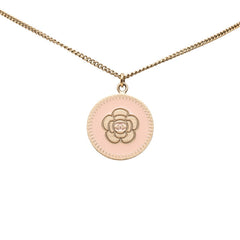 シャネル カメリア ペンダント ネックレス 06P ゴールド ピンク エナメル メッキ レディース CHANEL 【中古】