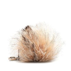 フェンディ モンスター キーホルダー チャーム オレンジ レッド ファー レディース FENDI 【中古】