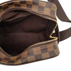 ルイ ヴィトン ダミエ オラフPM 斜め掛け ショルダーバッグ N41442 ブラウン PVC レザー レディース LOUIS VUITTON 中古