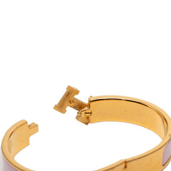 エルメス クリックH PM ブレスレット ゴールド ピンク メッキ レディース HERMES 【中古】