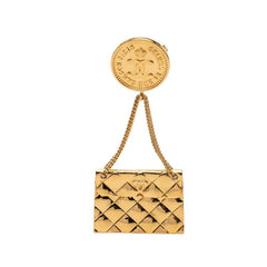 シャネル ココマーク マトラッセ バッグモチーフ ブローチ ゴールド メッキ レディース CHANEL 【中古】