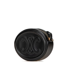 セリーヌ トリオンフ ショルダーバッグ ブラック レザー レディース CELINE 【中古】