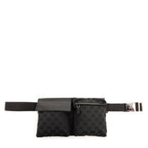 グッチ GGキャンバス ボディバッグ ウエストバッグ 28566 ブラック キャンバス レザー レディース GUCCI 【中古】
