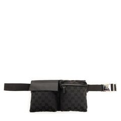 グッチ GGキャンバス ボディバッグ ウエストバッグ 28566 ブラック キャンバス レザー レディース GUCCI 【中古】